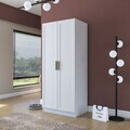 Dulap pentru haine, Hanah Home, BA203, 90x210x57.5 cm, PAL melaminat, Alb