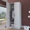 Dulap pentru haine, Hanah Home, BA203, 90x210x57.5 cm, PAL melaminat, Alb