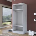 Dulap pentru haine, Hanah Home, BA203, 90x210x57.5 cm, PAL melaminat, Alb