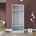 Dulap pentru haine, Hanah Home, BA203, 90x210x57.5 cm, PAL melaminat, Alb