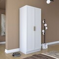 Dulap pentru haine, Hanah Home, BA201, 90x210x57.5 cm, PAL melaminat, Alb