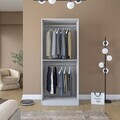 Dulap pentru haine, Hanah Home, BA201, 90x210x57.5 cm, PAL melaminat, Alb