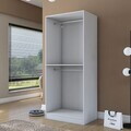 Dulap pentru haine, Hanah Home, BA201, 90x210x57.5 cm, PAL melaminat, Alb