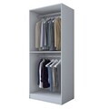 Dulap pentru haine, Hanah Home, BA201, 90x210x57.5 cm, PAL melaminat, Alb