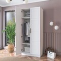 Dulap pentru haine, Hanah Home, BA189, 90x210x57.5 cm, PAL melaminat, Alb