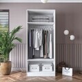 Dulap pentru haine, Hanah Home, BA189, 90x210x57.5 cm, PAL melaminat, Alb