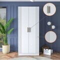 Dulap pentru haine, Hanah Home, BA181, 90x210x57.5 cm, PAL melaminat, Alb