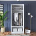 Dulap pentru haine, Hanah Home, BA181, 90x210x57.5 cm, PAL melaminat, Alb