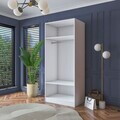 Dulap pentru haine, Hanah Home, BA181, 90x210x57.5 cm, PAL melaminat, Alb