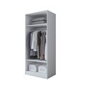 Dulap pentru haine, Hanah Home, BA181, 90x210x57.5 cm, PAL melaminat, Alb
