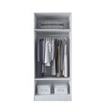Dulap pentru haine, Hanah Home, BA181, 90x210x57.5 cm, PAL melaminat, Alb