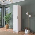 Dulap pentru haine, Hanah Home, BA190, 45x210x57.5 cm, PAL melaminat, Alb