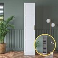 Dulap pentru haine, Hanah Home, BA190, 45x210x57.5 cm, PAL melaminat, Alb