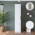 Dulap pentru haine, Hanah Home, BA190, 45x210x57.5 cm, PAL melaminat, Alb