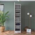 Dulap pentru haine, Hanah Home, BA190, 45x210x57.5 cm, PAL melaminat, Alb