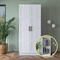 Dulap pentru haine, Hanah Home, BA187, 90x210x57.5 cm, PAL melaminat, Alb