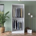 Dulap pentru haine, Hanah Home, BA187, 90x210x57.5 cm, PAL melaminat, Alb