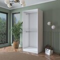 Dulap pentru haine, Hanah Home, BA187, 90x210x57.5 cm, PAL melaminat, Alb