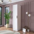Dulap pentru haine, Hanah Home, BA182, 45x210x57.5 cm, PAL melaminat, Alb