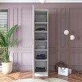 Dulap pentru haine, Hanah Home, BA182, 45x210x57.5 cm, PAL melaminat, Alb