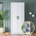 Dulap pentru haine, Hanah Home, BA179, 90x210x57.5 cm, PAL melaminat, Alb
