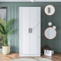 Dulap pentru haine, Hanah Home, BA179, 90x210x57.5 cm, PAL melaminat, Alb