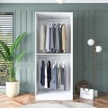 Dulap pentru haine, Hanah Home, BA179, 90x210x57.5 cm, PAL melaminat, Alb
