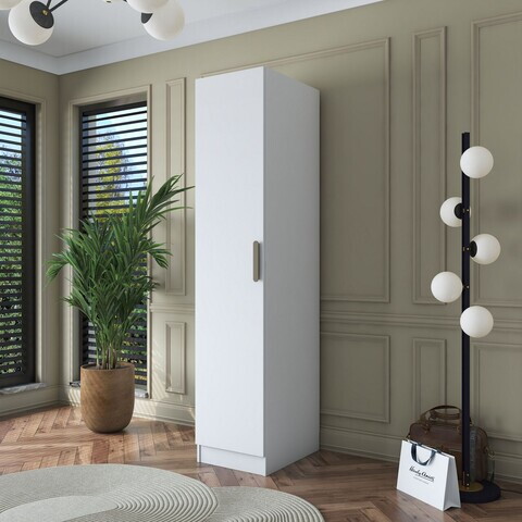 Dulap pentru haine, Hanah Home, BA162, 45x210x57.5 cm, PAL melaminat, Alb