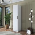 Dulap pentru haine, Hanah Home, BA162, 45x210x57.5 cm, PAL melaminat, Alb