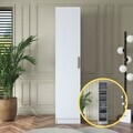 Dulap pentru haine, Hanah Home, BA162, 45x210x57.5 cm, PAL melaminat, Alb