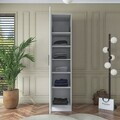 Dulap pentru haine, Hanah Home, BA162, 45x210x57.5 cm, PAL melaminat, Alb