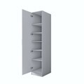 Dulap pentru haine, Hanah Home, BA162, 45x210x57.5 cm, PAL melaminat, Alb