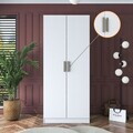 Dulap pentru haine, Hanah Home, BA161, 90x210x57.5 cm, PAL melaminat, Alb