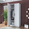 Dulap pentru haine, Hanah Home, BA161, 90x210x57.5 cm, PAL melaminat, Alb