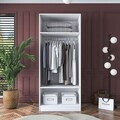 Dulap pentru haine, Hanah Home, BA161, 90x210x57.5 cm, PAL melaminat, Alb