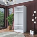 Dulap pentru haine, Hanah Home, BA161, 90x210x57.5 cm, PAL melaminat, Alb