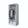 Dulap pentru haine, Hanah Home, BA161, 90x210x57.5 cm, PAL melaminat, Alb