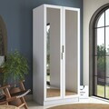 Dulap pentru haine, Hanah Home, BA232, 90x210x57.5 cm, PAL melaminat, Alb