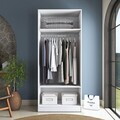 Dulap pentru haine, Hanah Home, BA232, 90x210x57.5 cm, PAL melaminat, Alb