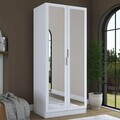 Dulap pentru haine, Hanah Home, BA230, 90x210x57.5 cm, PAL melaminat, Alb