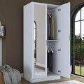 Dulap pentru haine, Hanah Home, BA230, 90x210x57.5 cm, PAL melaminat, Alb