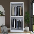 Dulap pentru haine, Hanah Home, BA230, 90x210x57.5 cm, PAL melaminat, Alb