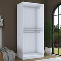 Dulap pentru haine, Hanah Home, BA230, 90x210x57.5 cm, PAL melaminat, Alb