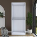 Dulap pentru haine, Hanah Home, BA230, 90x210x57.5 cm, PAL melaminat, Alb