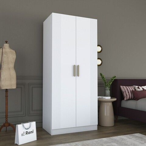 Dulap pentru haine, Hanah Home, BA225, 90x210x57.5 cm, PAL melaminat, Alb