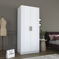 Dulap pentru haine, Hanah Home, BA225, 90x210x57.5 cm, PAL melaminat, Alb