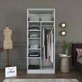 Dulap pentru haine, Hanah Home, BA225, 90x210x57.5 cm, PAL melaminat, Alb