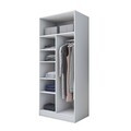 Dulap pentru haine, Hanah Home, BA225, 90x210x57.5 cm, PAL melaminat, Alb