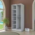 Dulap pentru haine, Hanah Home, BA220, 90x210x57.5 cm, PAL melaminat, Alb