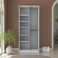 Dulap pentru haine, Hanah Home, BA220, 90x210x57.5 cm, PAL melaminat, Alb